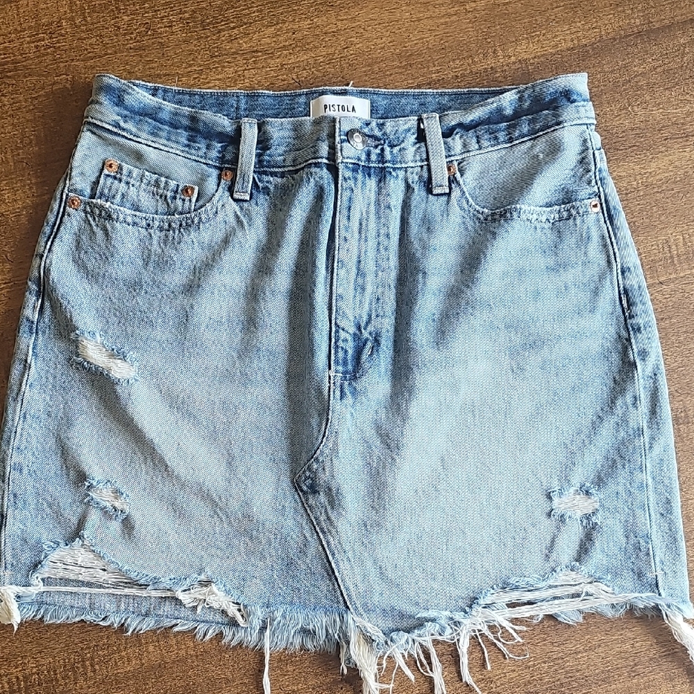 Pistola Denim Mini Skirt, Size 30